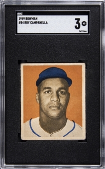 1949 Bowman #84 Roy Campanella Rookie Card - SGC VG 3